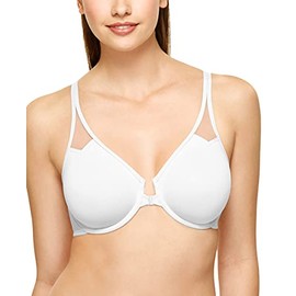 Wacoal Women's Body Unlined Front Close Underwire Racerback Bra, White, 32D