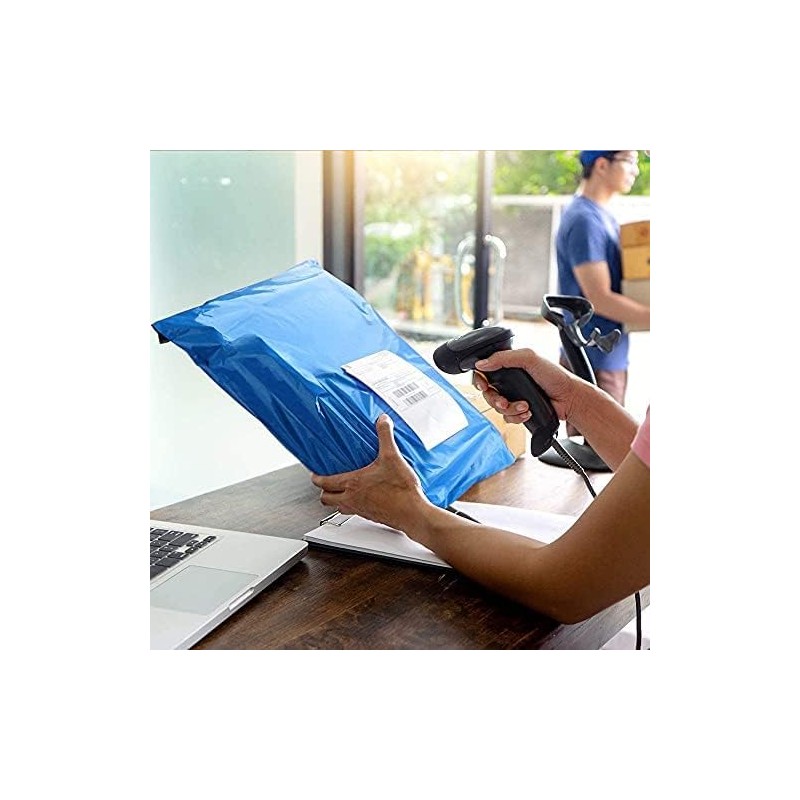 100 Blue Postage Bags for Clothes, Mailing Shipping Self Seal