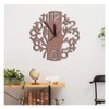 Wall Clock Wooden Simple Stylish Cute Roman Style Silent Continuous