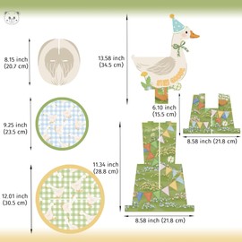 One Goose Birthday Decorations, 3-Tier 1st Goose Cupcake Stand Holder for Farm Theme Babys Shower Party Supplies Boys Girls