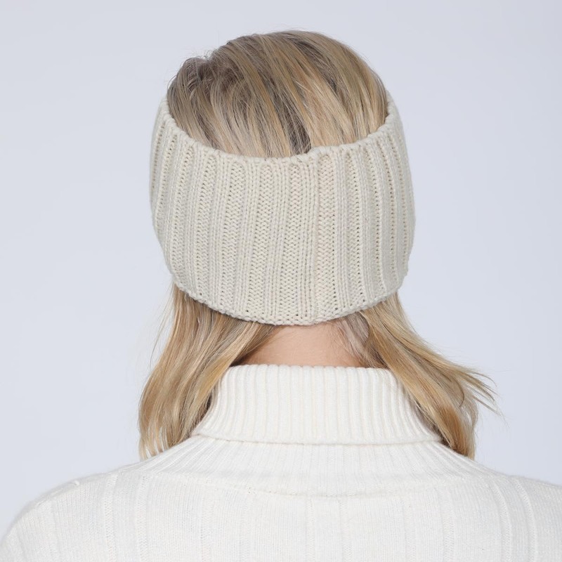 axy HBW5 Winter Headband Women's Knitted Headband Beige