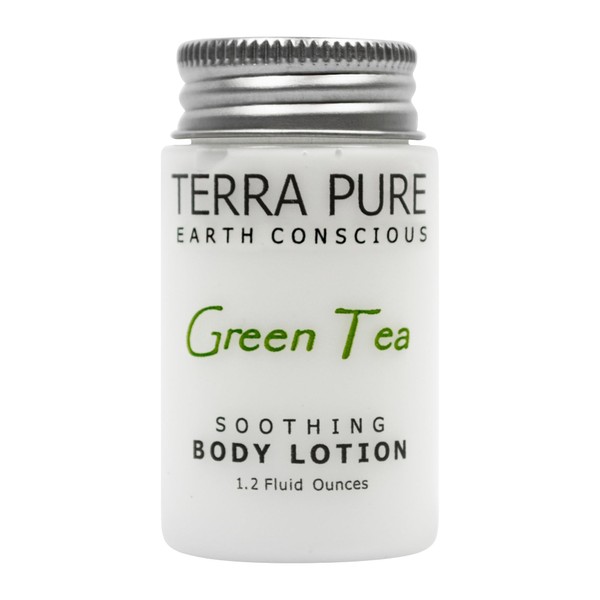 Terra Pure Green Tea Lotion | 1.2 oz. In Jam Jar | Enriched with Organic Honey And Aloe Vera | (Case of 300)