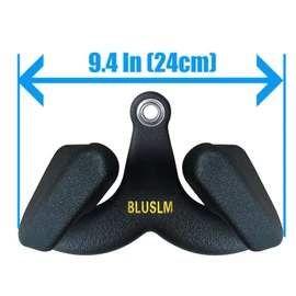 BLUSLM LAT Pull Down Bar for Cable Machine, LAT Pulldown Attachments T-bar V-bar Cable Attachment for Gym, Back Tricep Strength Training Handle (BL02)