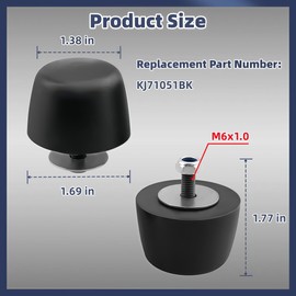 4Pcs Black Rubber Bumper Cushion Hood Bump Stop Fit for Jeep Wrangler YJ 1987-1995, TJ 1997-2006, JK 2007-2018，KJ71051BK