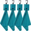 Teal Keychain Microfiber Eye Glasses Cleaner Cleaning Cloth Wipes Portable