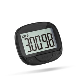 ZIKSUN Walking Pedometer, Accurately Track Simple Steps Counter with Digital Display, Portable Sport Pedometers for Men Women Kids Walking/Running/Distance/Step (Black)