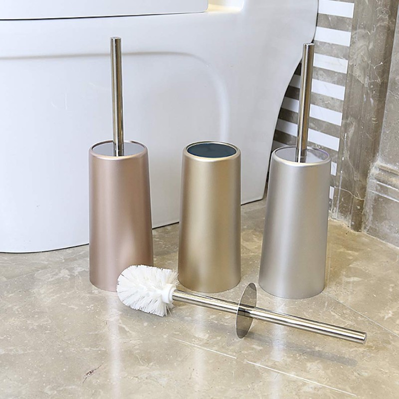 A'sTool Stainless Steel Toilet Brush Holder Gold Silver (Silver)