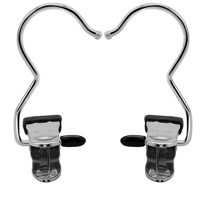 Pack of 10 Hooks with Clamp Stainless Steel Laundry Hooks