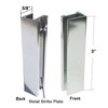 Shower Door U-Channel with Metal Strike Plate for 3/8" and