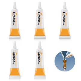 Gulfmew 5 Pack Zipper Lubricant for Metal and Plastic, Instant Waterproof Zipper Lube, Long Lasting Universal Zip Grease for Clothes, Wetsuit, Dive Suit, Gear Bag