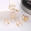 Long tiantian Gold Hoop Earrings for Women - Huggie Cartilage