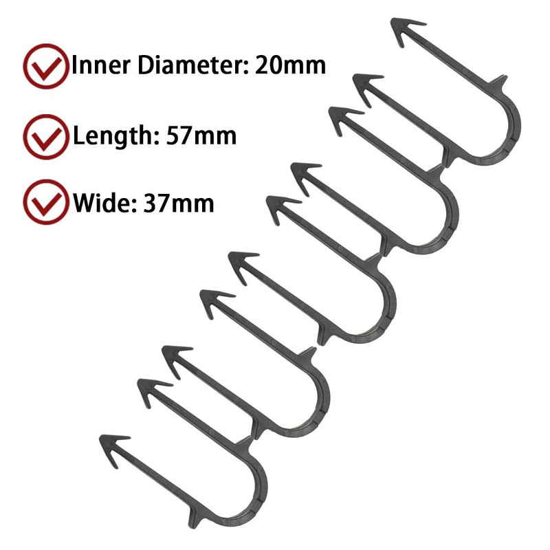 ECUTEE Underfloor Heating Pipe Clips 300 Clips 60mm Barbed Hook