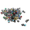 100pcs 6mm Shaft Ribbed Grip Potentiometer Control Volume Knob Potentiometer
