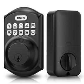 TEEHO TEEHO TE001 Keyless Entry Door Lock with Keypad - Smart Deadbolt Lock for Front Door with 2 Keys - Auto Lock - Easy Installation - Matte Black
