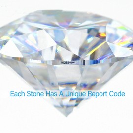 WUZHOUGEMS Moissanite Forever One White D Color VVS1 Round Cut Loose Moissanite Gemstone With GRA Certificate, 6.0mm 0.8ct