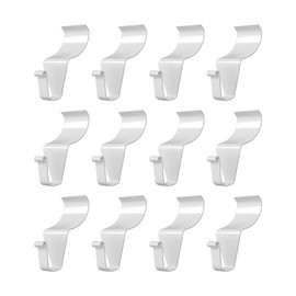 Vinyl Siding Hooks for Hanging (12 Pack), No Nails & Screws Needed Siding Hooks Vinyl Siding Clips, Heavy-duty Stainless Steel Siding Hangers for Hanging Wreaths, Welcome Signs, String Lights, White