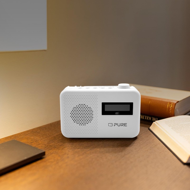 Pure Elan One² Portable FM/DAB+ Radio with Bluetooth, Cotton White