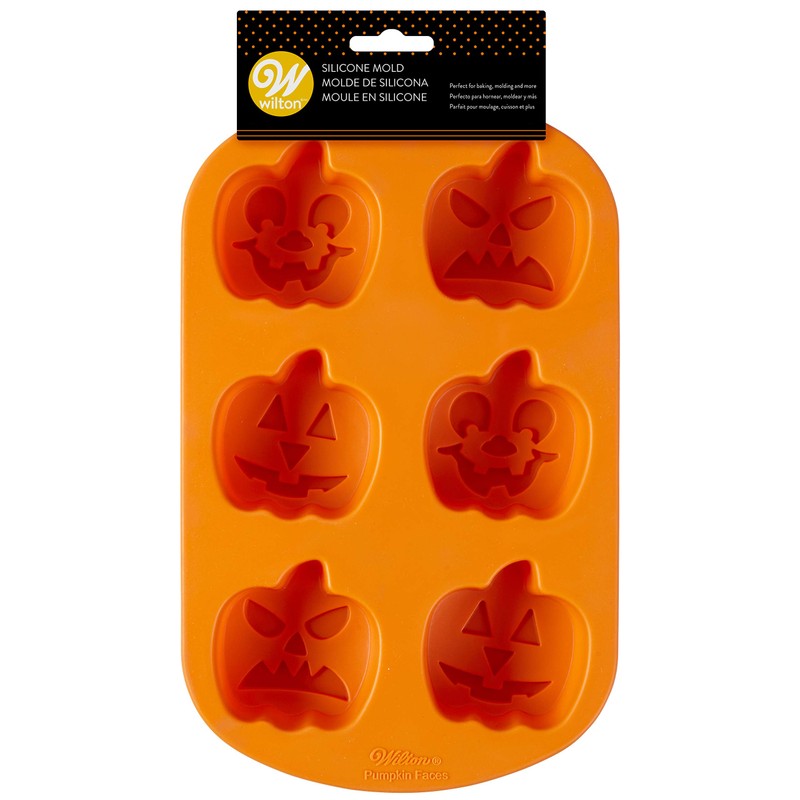 Wilton Jack-O-Lantern Non-Stick Silicone Mold, 6-Cavity