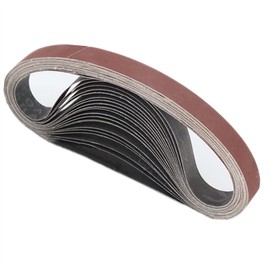 POTUINOM 1/2X18 Inch Sanding Belts 120 Grit 50 Pack - Aluminum Oxide Sander Belts for Wood/Metal Polishing