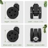 Vivikivi Pack of 2 Suitcase Wheels Replacement Wheels 50 mm