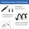 Trail Camera Power Cord 4.0x1.7mm DC External Power Cable 5.5x2.1mm