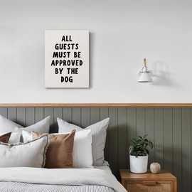 STHTTSW Funny Dog Wall Art, Pet Lover Home Decor, Rustic Dog Sign Canvas Print for Entryway, Owner Gift, 11x14