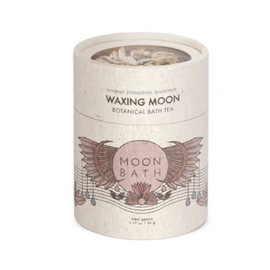 Moon Bath Botanical Bath Tea | Waxing Moon Herbal Ayurvedic Bath Soak for Strength & Vitality w/Cacao, Cardamom & Chrysanthemum for 2 Baths & Organic BodyCare for Lunar Alignment | Made in USA