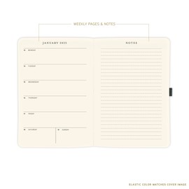 Graphique 2025 Apollo Business Planner | 18 Month Organizer, July 2024 - Dec. 2025 | Weekly & Monthly Spreads | To-Do List & Note Pages | Pen Loop | Vegan Leather | Dark Wildflower | 6” x 8”