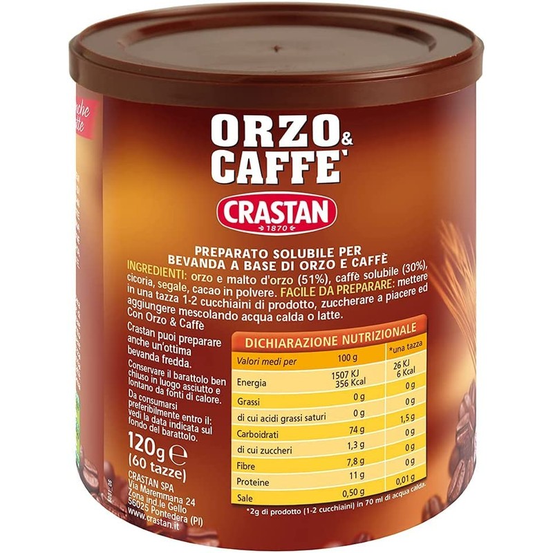 Crastan Orzo & Caffe Instant "Solubile" 120g