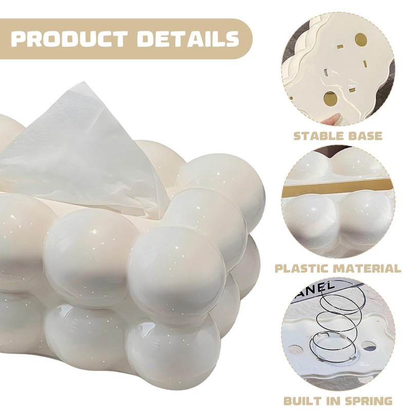 Tissue Box Covers White Creative Bubble Tissue Box 20 x