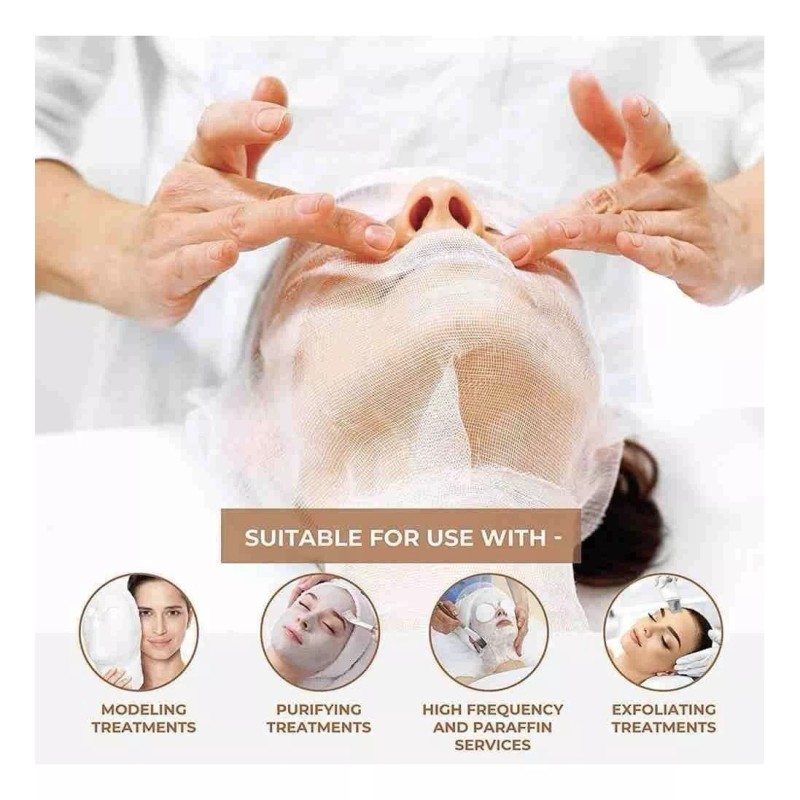 mfeisi Mascarilla Facial Plastica Gasa 100 Pzas
