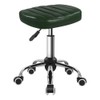 BFTOU Minimalist Square Swivel Stool with Wheel for Work SPA