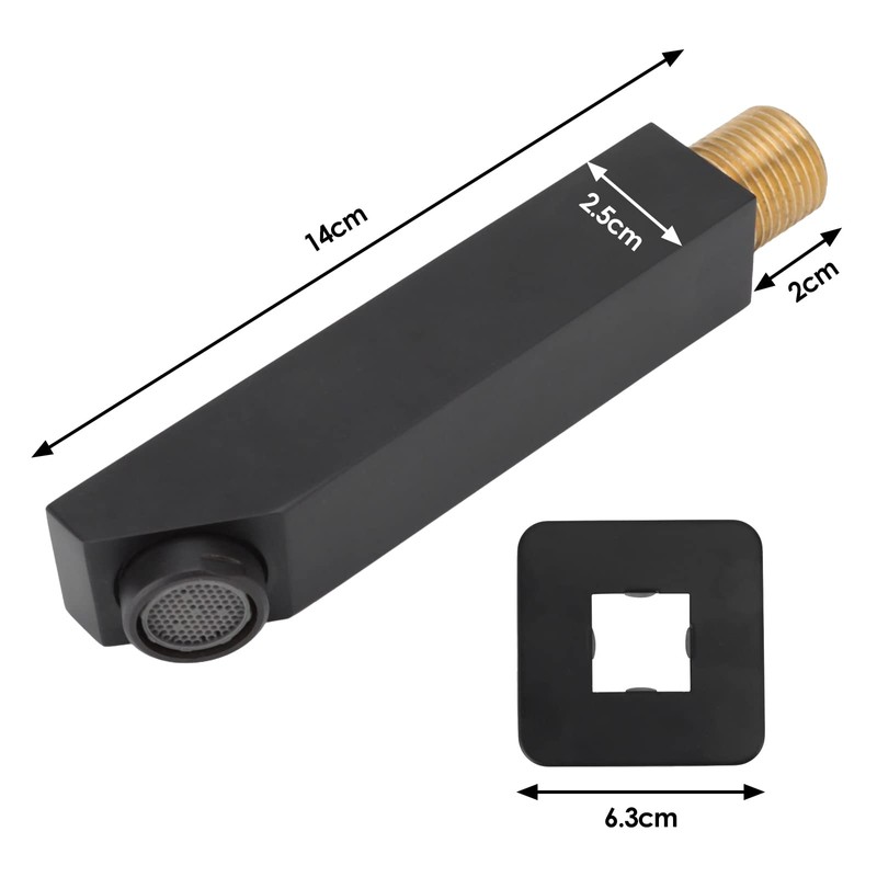 Hapivida Wall Mounted Bath Inlet G1/2 Black Fitting Comfort Bath