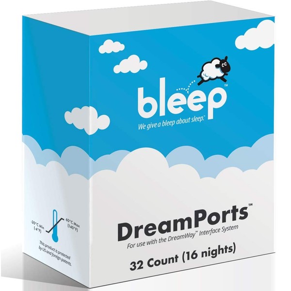 Bleep Dreamports (32 Count Box)- Mask Replacement | 16 Night Pack | Breath Easier | Mask-FreeSolution | Made in the USA