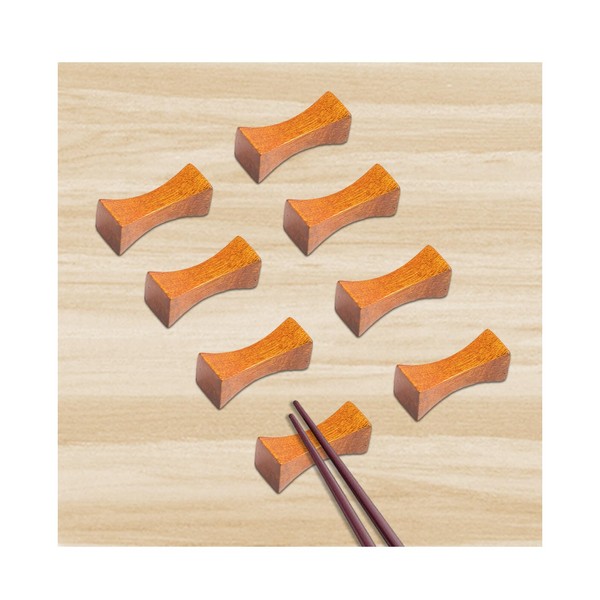 happykau Chopsticks Rest, Wooden Chopsticks Rest, Set of 8, Chopsticks