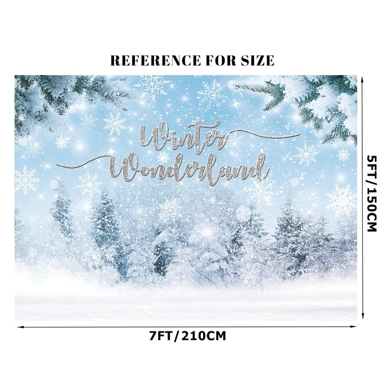 Alltten 7x5FT Winter Backdrop Winter Wonderland Backdrop Winter Scene Backdrop
