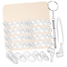 IWOWHERO Diy Eyeglass Nose Pads Glasses Repair Kit with Screws Nose Pads for Plastic Frames