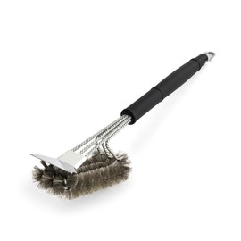 Farberware 5261925 Barbecue Triple Head Grill Brush, 18-Inch, Black