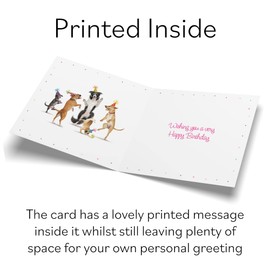 Hunts England - 10th Niece Birthday Card - Dancing Dogs - Happy Birthday - To A Lovely Niece - Age 10 - Funny Girl's 10th Birthday Card For Niece - Milo's Gallery Collection - Age Ten