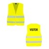 GIDUTEX Safety vest with reflective strips, washable, yellow