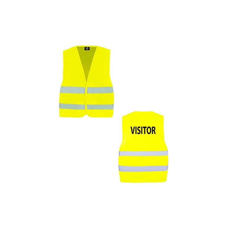 GIDUTEX Safety vest with reflective strips, washable, yellow