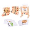 FELTECHELECTR 1set Rotating Letter Blocks Spelling Game Flash Cards for
