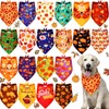 Weewooday 20 Pieces Fall Thanksgiving Dog Bandanas for Dogs Pumpkin