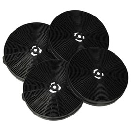 vhbw 4 x Activated Carbon Filters Compatible with Exquisit KFD80-8, XKFD 5060-8, KFD 60-8.2 Cooker Hood - 17.5 cm