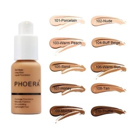 Aquapurity Phoera® Full Coverage Foundation Soft Matte Oil Control Concealer 30ml Flawless Cream Smooth Long Lasting (110 TRUFFLE)
