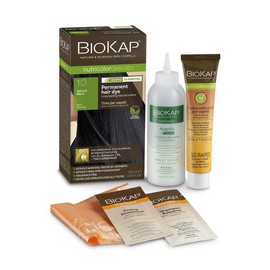 BioKap Natural Black 1.0 Rapid Hair Dye 135 ml - works in just 10 mins, permanent, vegan & natural nourishing formula suitable for sensitive skin