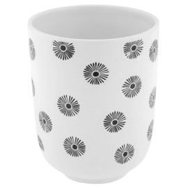 Karma Milo Utensil Holder, 4.5” x 5.5” x 4.5”, White/Black