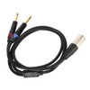Dual 1/4 Inch to XLR Male Y Splitter Cable XLR