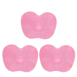 3 PCS Limpiador De Brochas De Maquillaje De Silicona, Makeup Brush Cleaner Alfombrilla De Limpieza De Brochas Con Ventosas Estera De Limpieza De Maquillaje Para Limpieza De Brochas De Maquillaje