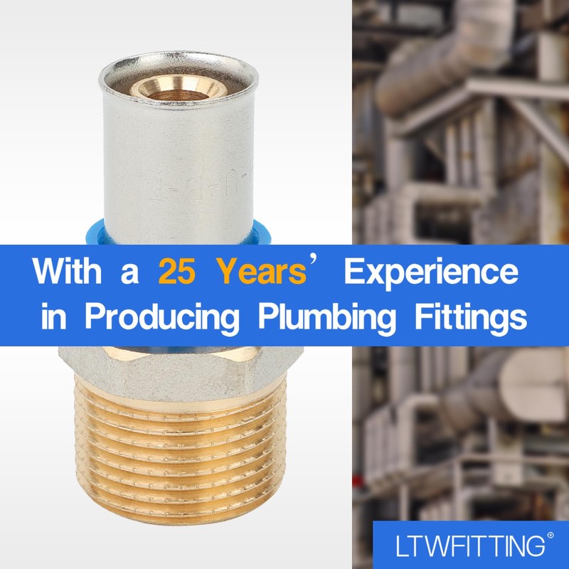LTWFITTING Press Fitting with 3/4 Inch Male Thread for Pipe